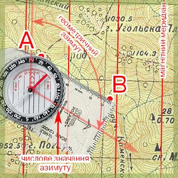 Карта с азимутом онлайн